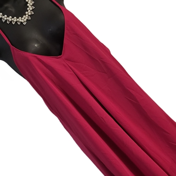 Adrienne Vittadini Chiffon Flowy Fuschia Hi/Low Razer back (Pair w/Jesus… - Picture 6 of 7